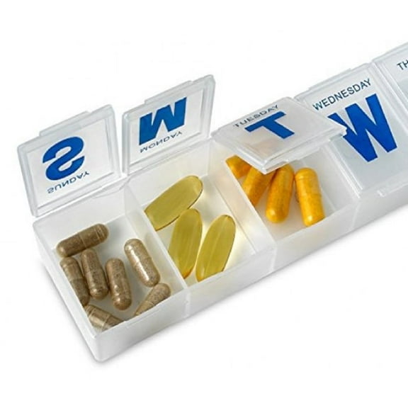 MEDca Weekly Pill Organizer, 7-Day Pill Planner Extra Large