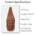 thumbnail image 2 of 3 Pack 32 In Deep Wave Bundles Crochet Hair, Boho Hair for Braiding, Hair Extensions for Women, 2 of 6