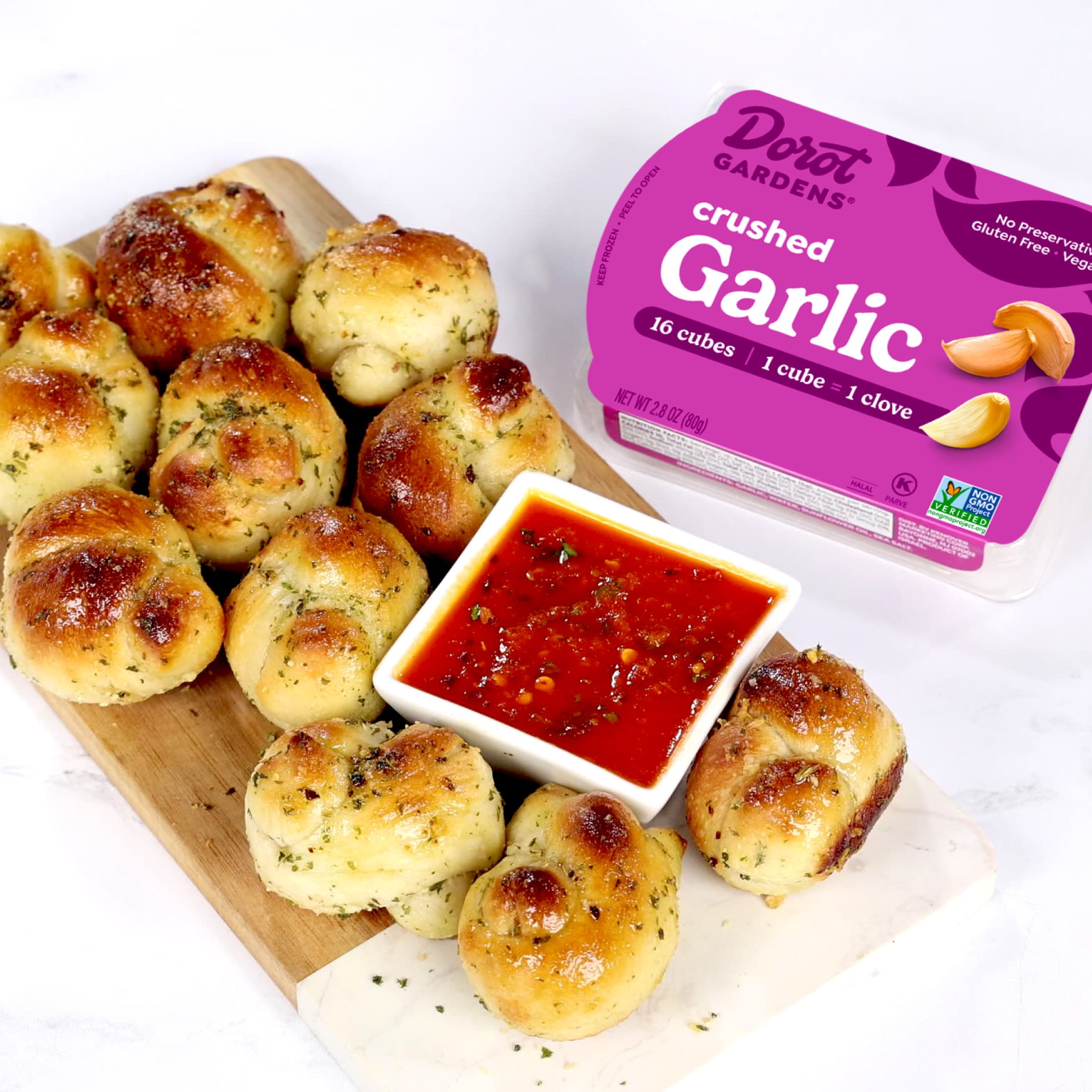 Dorot Crushed Garlic Frozen, 16 Count