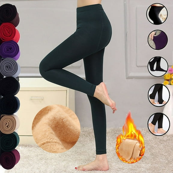 Women's Brushed Fleece Lined Thick Tights Warm Winter Thermal Leggings