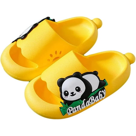 

CoCopeaunts Panda Slide Sandals for Girls Boys Soft Comfy Beach Slides Non-slip Open Toe Shower Shoes for Kids