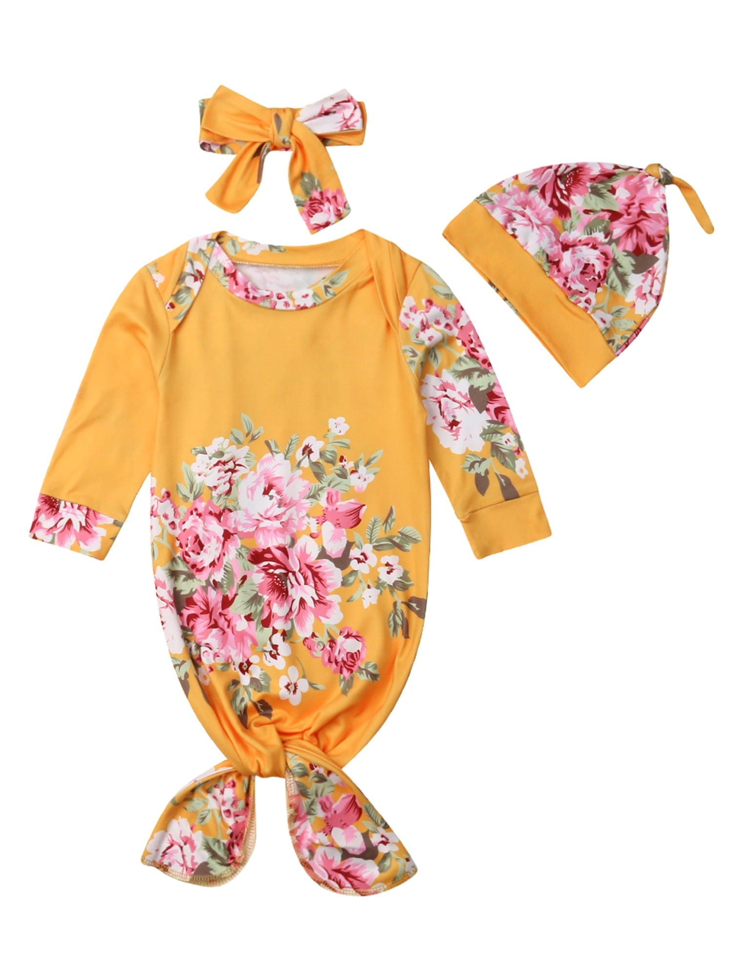 Newborn Baby Girl Floral Snuggle Swaddling Wrap Blanket Swaddle Towel 3PCS