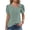 Green, variant on RKSTN Womens Shirts Trendy Irregular Neckline Cutout Short Sleeve Lightweight Comfort Spring Summer Shirt Tops