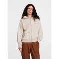thumbnail image 3 of Scenario Women's and Women's Plus Zip Front Fleece Hoodie Jacket, Sizes XS-4X, 3 of 6
