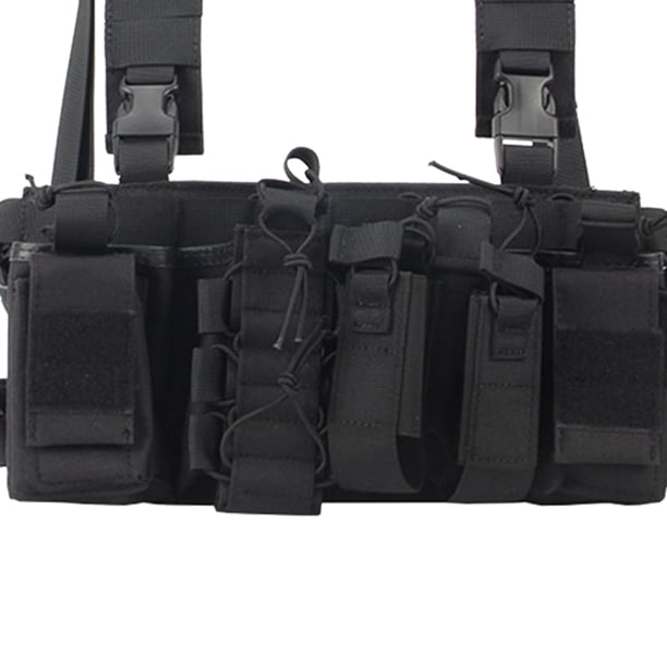 Chaleco Nylon Rig Bag Hombres Mujeres Holster Bag para ciclismo al aire libre Negro JShteea Para Estrenar