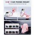 thumbnail image 3 of Humixx Car Phone Holder Mount Party Pink Pink Twinkle Stars Bling Universal Hands-Free Cell Phone Holder for Car Dashboard Windshield Air Vent Car Mount for iPhone Samsung All Phones & Cars, 3 of 7