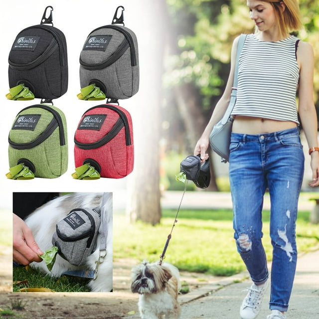 Xihbxyly Dispensador de Bolsas para Excrementos de Mascotas, Soporte para Bolsas de Excrementos para Exteriores, Triturador Portátil para Excrementos de Perro, Fácil de Usar con Hebilla de Metal, Dis