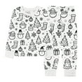 thumbnail image 4 of Conjuntos de blusas y camisas de cuello redondo y manga larga para niños y niñas con estampados de grafitis de interés, camisetas con cuello redondo, pantalones casuales, tops y pantalones para niñas., 4 of 8