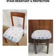 thumbnail image 6 of Christmas Chair Seat Covers for Dining Room Stretch Chair Seat Covers Set of 4, Chair Seat Protector Cushion Slipcovers for Kitchen Restaurant Office Blue Gnomes Winter Snowflake, 6 of 6
