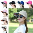 thumbnail image 1 of Meidiya Fashion Sun Hats for Women UPF 50+ UV Sun Protective Beach Visor Hat Summer Wide Brim UV Protection Leaf Print Cap Beach Hat for Women, 1 of 8