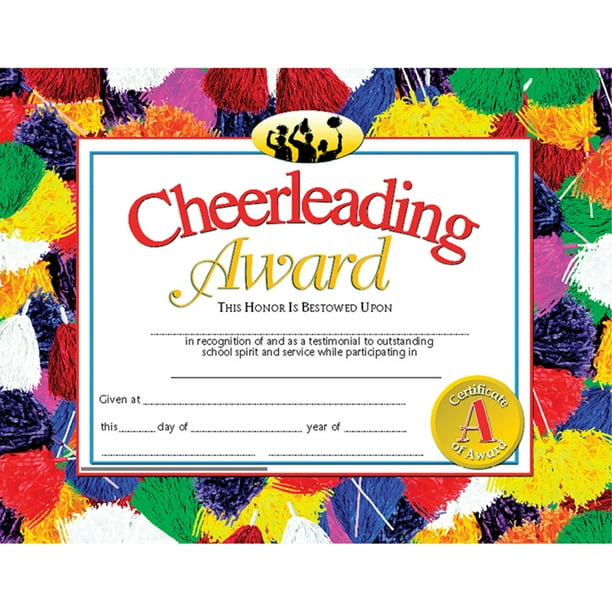 CHEERLEADING AWARD 30PK 8.5 X 11 CERTIFICATES