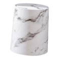 thumbnail image 4 of Cubo de basura con diseño de mármol, tapa giratoria, fácil de limpiar y ligero. Blanco Talla S, 4 of 9