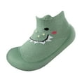 thumbnail image 4 of Mepaouo Baby Sock Shoes Infant Non Slip Walking Slippers Rubber Sole Girls Boys Crib Sneakers Green, 4 of 5