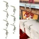thumbnail image 1 of Gancho para el soporte de la media navideña | Colgador de coronas de hierro plateado sobre puerta | Gancho decorativo para adornos navideños | Aguanta hasta 10 libras | 1 Pc | 6,3x3,39x1,96 pulgadas, 1 of 6
