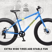 Mongoose Dolomite Adult Fat Tire Mountain Bike, 26-Inch Wheels, Light Blue