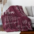 thumbnail image 3 of Gifts for Mom Blanket, Mom Birthday Gifts, Birthday Gifts for Mom from Daughter Son, Mom Gifts for Mothers Day Christmas, Super Soft Flannel Throw Blanket for Mom 60" x 50", Blue, 3 of 5