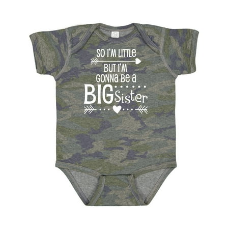 

Inktastic So I m Little but I m Gonna Be a Big Sister Gift Baby Girl Bodysuit