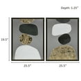 thumbnail image 6 of INK+IVY Neutral Stones Figural 2-piece Framed Canvas Wall Art Set on Black, 6 of 9