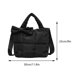 thumbnail image 2 of Bolso Hobo Algodón para Mujer Bolso Tipo Cartera Que Combina Con Bolso Compras (negro), 2 of 8