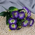 thumbnail image 2 of Fake Plants, Fall Flowers - Dienrx 6 Artificial Flower Bouquets of Morning Glory and Morning Glory Soft Decoration Opening Wedding Silk Flowers, 1*Artificial Flower, 2 of 8