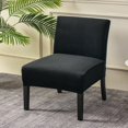 thumbnail image 2 of Black swivel dining chair with elastic stool cover, 2 of 5