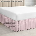 thumbnail image 5 of CCNY Bed Skirt Dust Ruffled Style Bedskirt Short King Adjustable Elastic 18" Inch Drop Length Microfiber Made Pink Bedskirts, 5 of 6