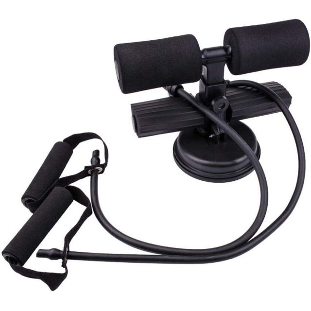Dispositivo de ejercicio de abdominales Entrenador abdominal Banda de entrenamiento abdominal Expansor de entrenamiento de fuerza 4 tubos Banda de resistencia de pedal Cuerda elástica para abdominales Expansor de culturismo Entrenamiento para adelgazar Yoga.Negro Sailing Electrónica