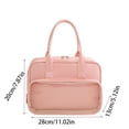 thumbnail image 6 of Tdxkok Large Capacity Travel Wash Bag Cosmetic Organizer Portable Toiletry Bag for Business Trips 11.02*7.87*5.12IN Pink, 6 of 9