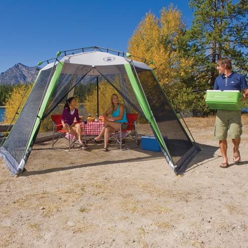 COLEMAN Camping Instant Screened Canopy Tent Shelter w/ Carry Bag