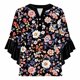 thumbnail image 5 of Tejiojio Women's Casual Printed Top Lace Trim V-Neck 3/4 Sleeves Button Down Fashionable Daily Wear, 5 of 6