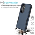 thumbnail image 5 of For Samsung Galaxy S24 FE 5G Case ,2 in 1 Sturdy Phone Case for Galaxy S24 FE 5G 6.7 inch ,Takfox Shockproof Protection Heavy Duty Armor Hard Plastic & Rubber Rugged Full Body Bumper Case Cover,Blue, 5 of 8