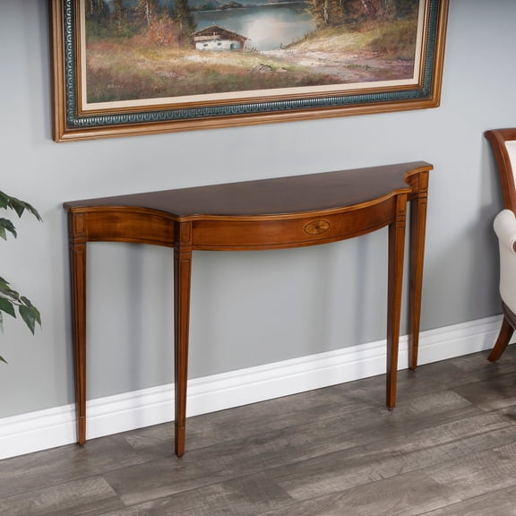 Butler Chester 54"W Demilune Wood Traditional Console Table - Olive Ash