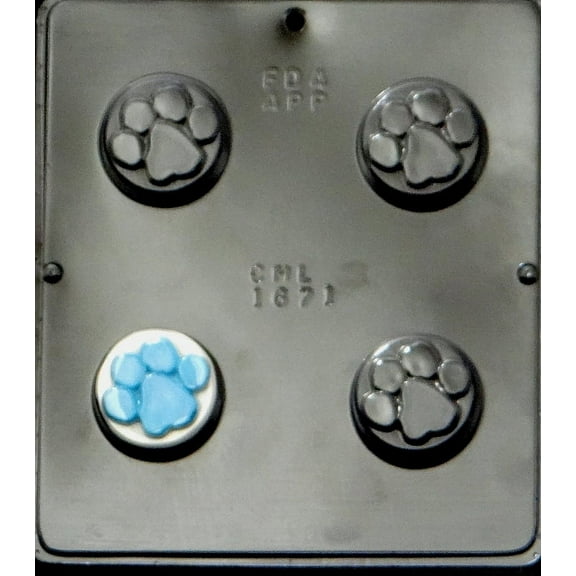 1671 Paw Print Oreo Cookie Chocolate Candy Mold