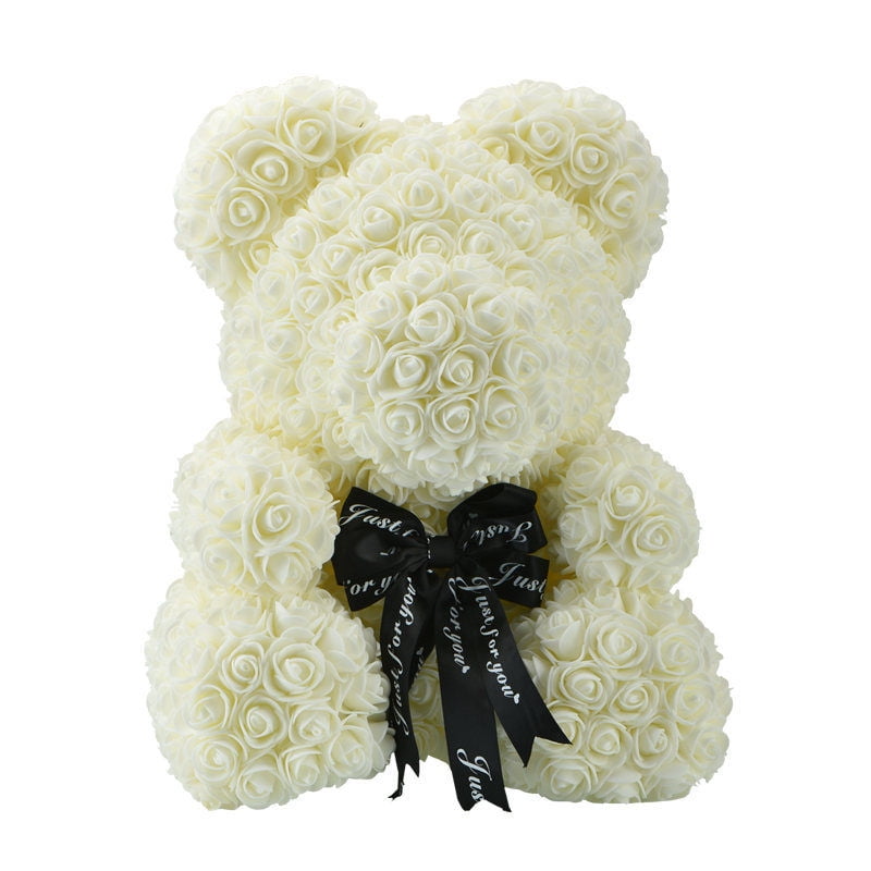 Artificial Flowers Rose Bear Teddy Bear Cub Forever Artificial Rose Anniversary Christmas