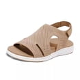 thumbnail image 4 of Sandalias de verano para mujer, zapatos informales cómodos, tejidos elásticos, transpirables, de gran tamaño, 4 of 5