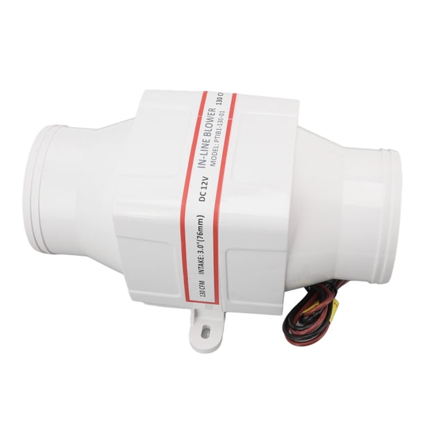 Marine 4 Inch Ventilator 12V 24V Ventilator Marine Boot DC 12V/24V 270CFM 4inch Elektrische In Line Bilge Luchtblazer Ventilator In-line Bilge Stille Blower Marine Blower Bilge Ventilator (Color : 12