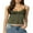 Green, variant on Michellecmm Women Lace Trim Camisole Slim V Neck Tie Back Spaghetti Strap Backless Crop Tops Summer Streetwear