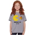 thumbnail image 3 of Funny PACMAN Perfect Fit Pizza Crewneck T Shirts Boy Girl Teen Brisco Brands X, 3 of 6