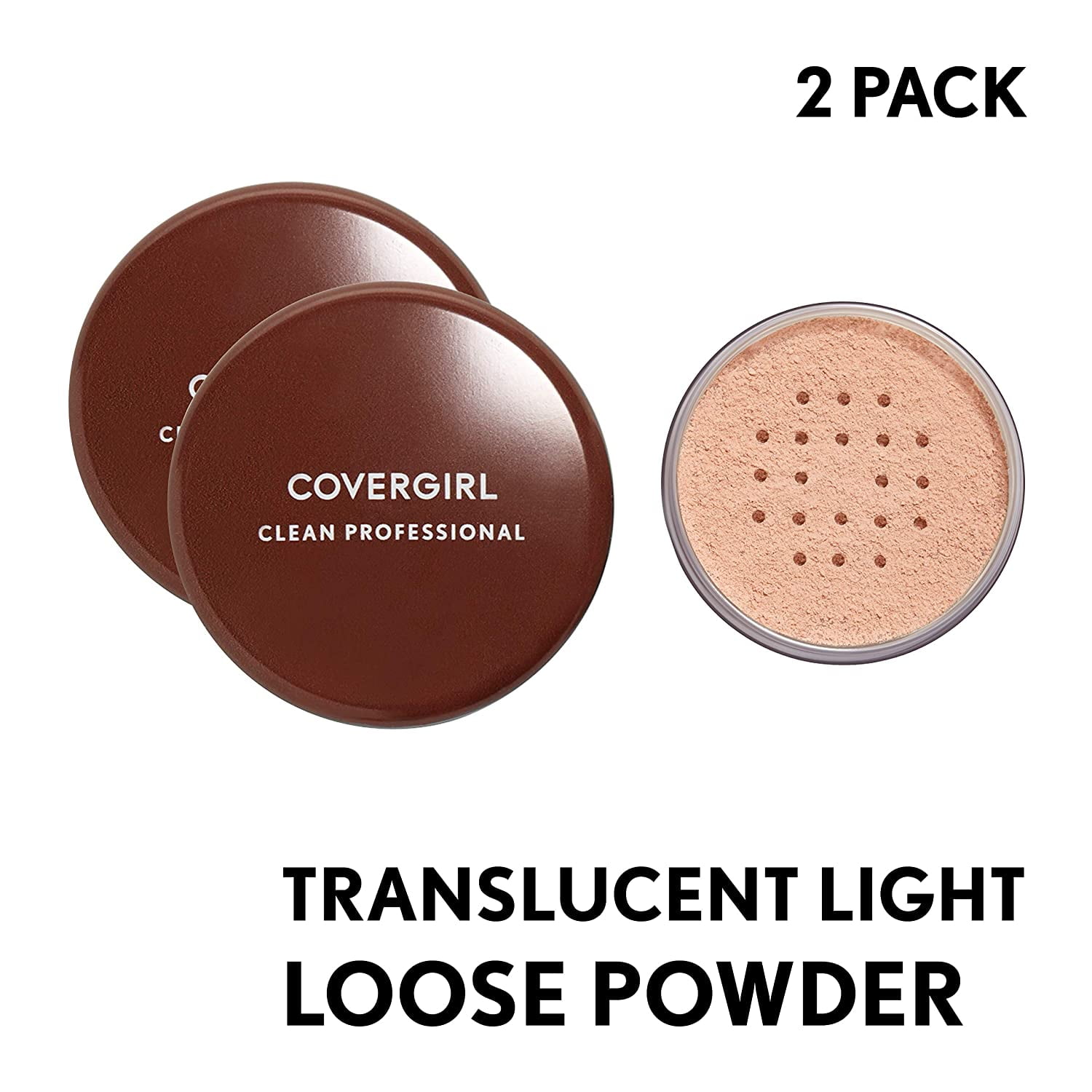 (2-Pack) COVERGIRL Professional Loose Powder, Translucent Fair 105, 0.70 oz (20 g)