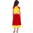 thumbnail image 2 of Raenseen Robe de Danse Ballet Sans Manches pour Petites Filles Col Montant Rouge&Jaune 6, 2 of 8