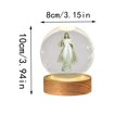thumbnail image 2 of Bola de cristal brillante de 8 cm Fiudx luz nocturna decorativa pequeña con base de lámpara regalo, 2 of 7