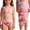 Pink, variant on Girls Tankini Swimsuits 10/12 Rash Guard Bikinis for Drawstring Tankini 3 Piece Hawaiian Beach Skirt Cute Ruched Bathing Suit