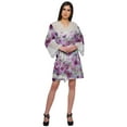 thumbnail image 3 of Moomaya Cotton Robe Plus Size Women Dressing Gown Printed Nightwear With Lace, 3 of 6