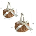 thumbnail image 4 of Flmtop Flower Basket Woven Hand-Held Wicker Decorative Picnic Storage Basket for Home, 4 of 11