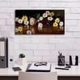 thumbnail image 3 of Epic Graffiti 'Silver Bowl And Daisies' by Christopher Pierce, Canvas Wall Art, 24"x12", 3 of 8