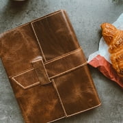 Refillable Leather Journal Handmade Unlined Writing Notebook Diary Sketchbook for Men & Women Gifts for Artist & Writers, Brown
