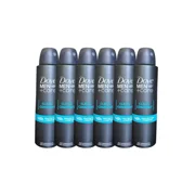 6 PK Dove Men + Care Clean Comfort Spray Deodorant & Antiperspirant 150ml/5oz