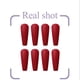 thumbnail image 3 of Uñas postizas a presión, regalos para mujeres, 24 piezas, colores brillantes, color sólido, manicura, estilo largo, láminas reutilizables, pegatinas para uñas., 3 of 3