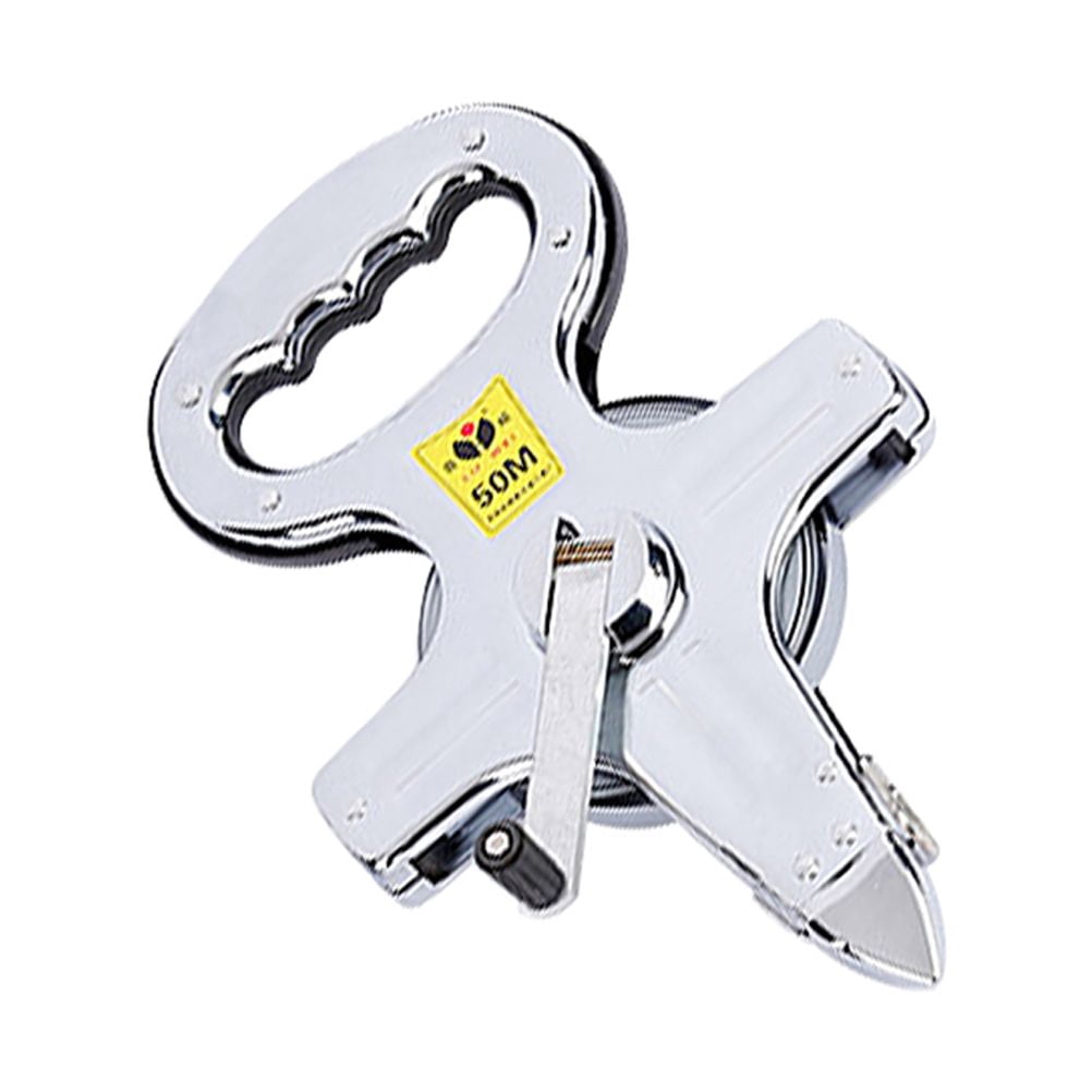 WHAMVOX  50 M Measuring Tape Retractable Measure Measures Gauge Silver