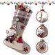 thumbnail image 3 of 3pcs Christmas Stockings 18 Inches Large Size Burlap Christmas Stocking With 3d Santa, Snowman, Reindeer Pattern Gifts For Family Christmas Decoration, 3 of 5